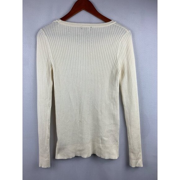 George Womens Ribbed Knit Sweater Top M - Picture 2 of 5